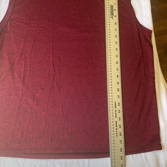 Real Essentials Men’s Sleeveless Tank Top Size XL, Burgundy Red - Picture 4 of 6